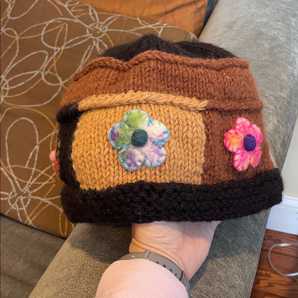 Kathmandu Imports Women Multicolor Floral Wool Hat